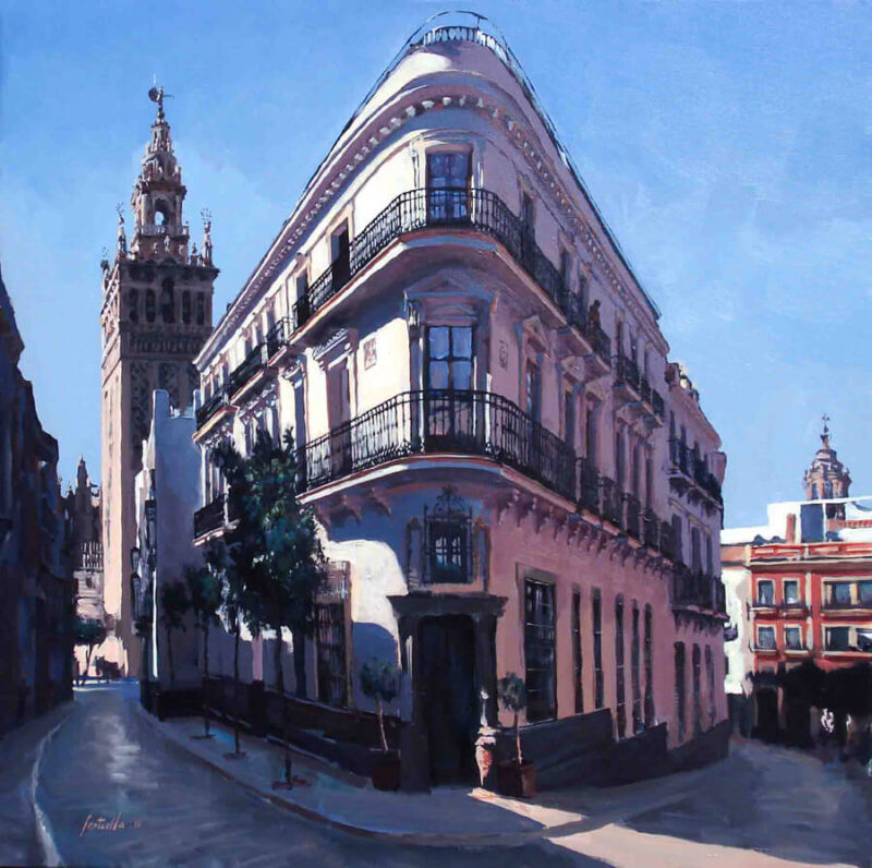 Calle Placentines Sevilla-Santaella-Pintura-realista