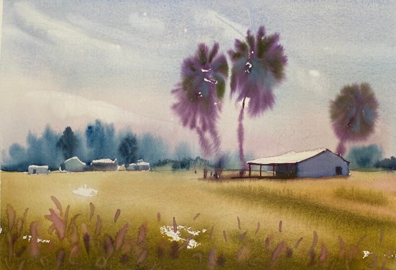 Palmeras en los arrozales II