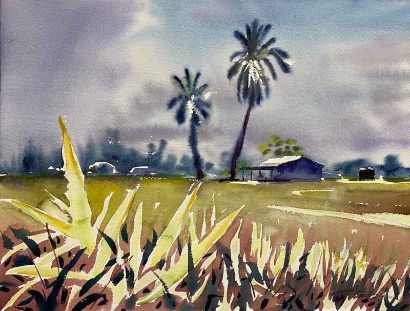 Palmeras en los arrozales III. La Puebla del Río.