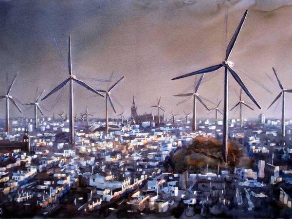Paisaje experimental eólico-urbano