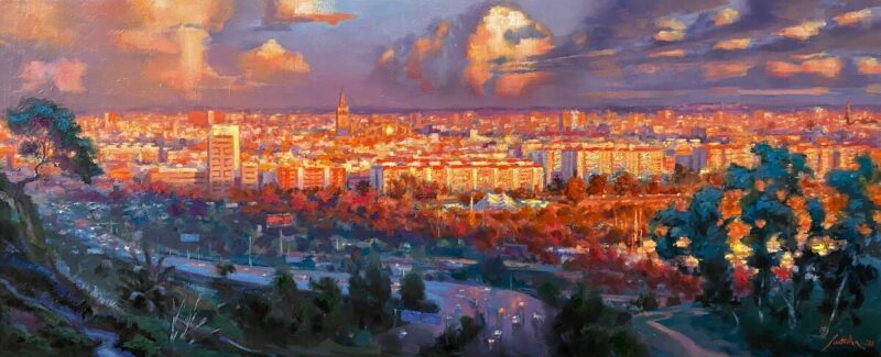 Sevilla al atardecer desde el carambolo