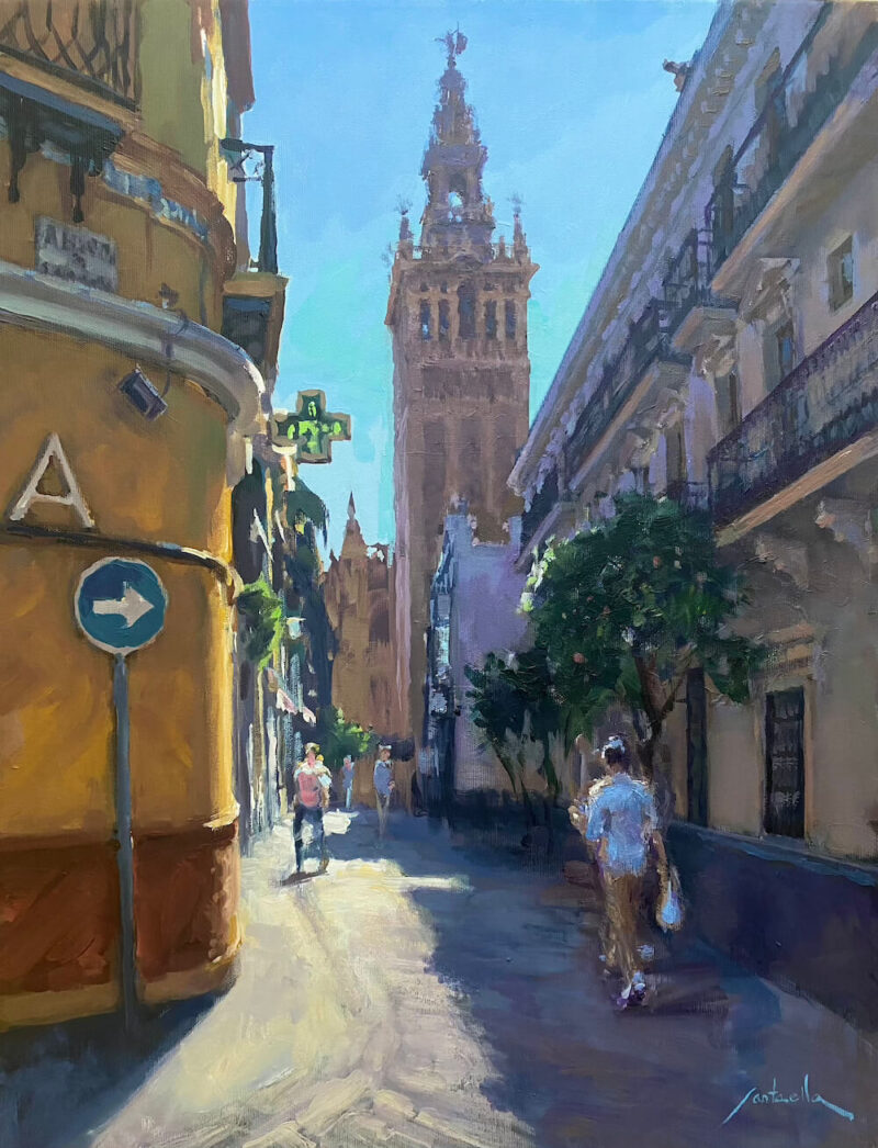 Cuadro Sevilla Calle Placentines al mediodía