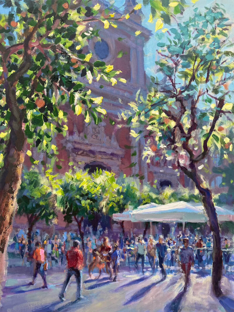 Cuadro Sevilla Salvador luz matinal